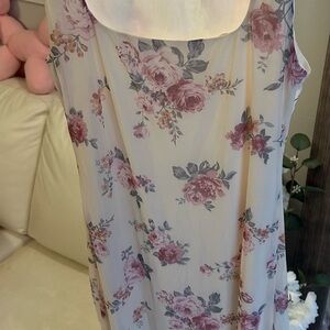 Streetwear Society Cream Floral Long Dress